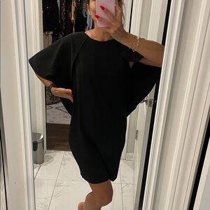 Calvin Klein Black Dolman Sleeve Cocktail Dress